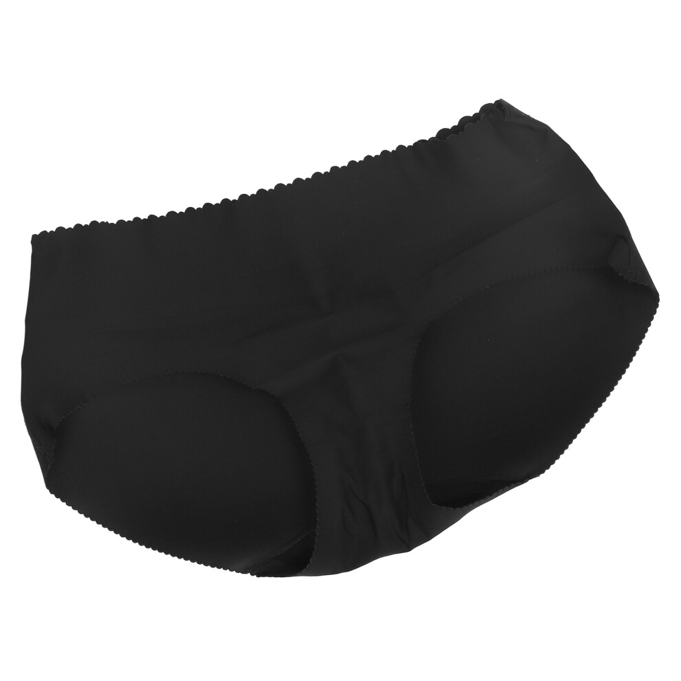 Glossy Black XL Butt Lifter Panties Seamless Low Rise Padded Shapewear