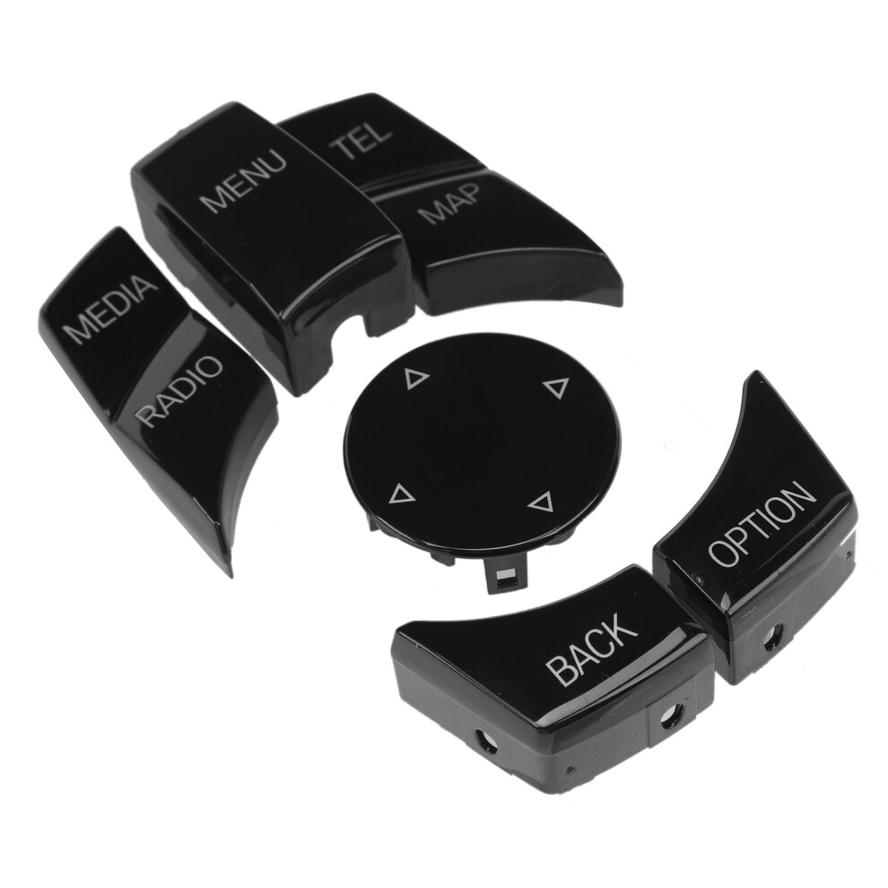 Glossy Multimedia Button Cover Kit For E84 E70 E81 E82 E90 E92 E63 Black 7611370378205