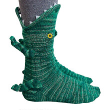 (Crocodile) Unisesx  Xmas Knitted Animal Pattern Socks Funky Mid Calf Socks Tw