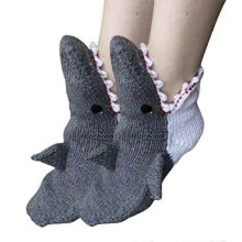 (Shark) Unisesx  Xmas Knitted Animal Pattern Socks Funky Mid Calf Socks Tw