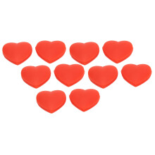 10 PCS Heart-Shaped Silicone Tennis Racket Vibration Dampener, Red