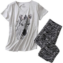 Dames lounge pyjamaset, perfect cadeau. Zachte pyjama van lichtgewicht, ademend materiaal, met trekkoord. 2-delige set voor dames.