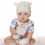 Πλεκτό καπέλο Beanie για μωρό κορίτσι αγόρι, χειμερινό καπέλο νηπίων με σχέδιο πομ 5