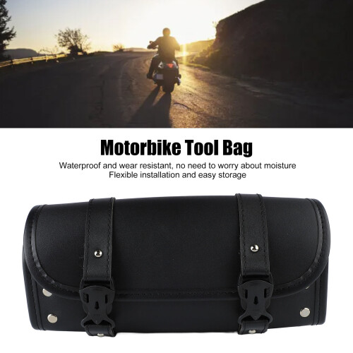 Eco-friendly PU Leather Motorcycle Handlebars Tool Bag 2L 1