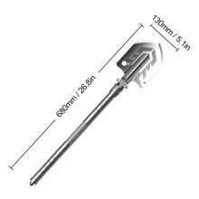 Multitool Klapp-Camping-Schaufel mit Axt, Säge & Schraubenzieher, 68 cm