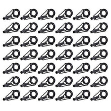 40pcs Fishing Rod Guides Fishing Rod Tips Repair Kit Stainless Steel Rod Guides Tw