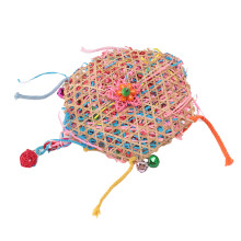 Bambus Papageienkau-Spielzeug für Zebrafinken, Sittiche und Agaporniden, 24x21cm