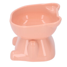 Plastik erhöhter Katzenschüssel Cartoon Pink Höhenverstellung Kippschutz 300ml