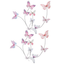 (Multicolor) Naievear 2 Sets Cake Toppers Butterfly Design Innovative Cake Decoration Polyester Realistic Butterfly Baking Insert Cards For Party Tw