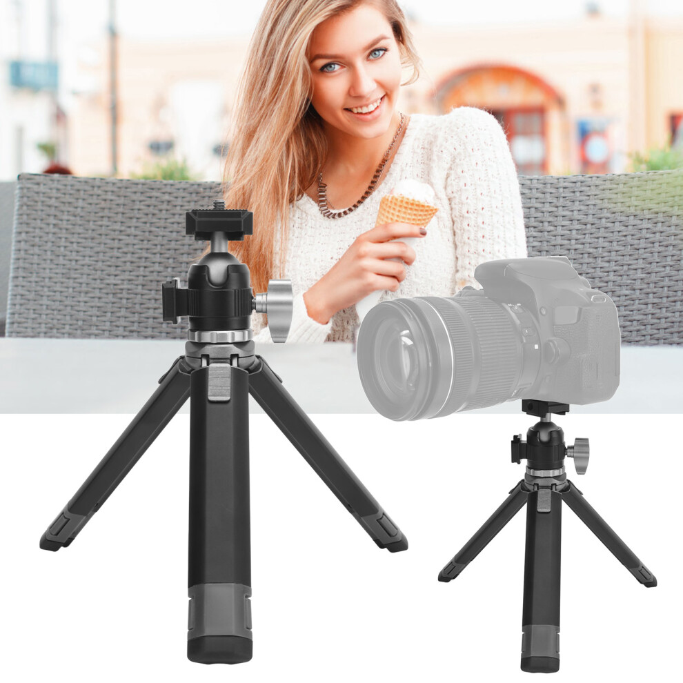 Adjustable Aluminum Camera Tripod With 1/4In Screw & Cold Shoe Port, 8Kg Max Load 8421370384125