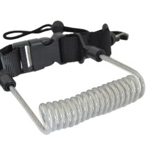 Cavo a spirale con fodero antislip per immersioni e surf, 1,1 m
