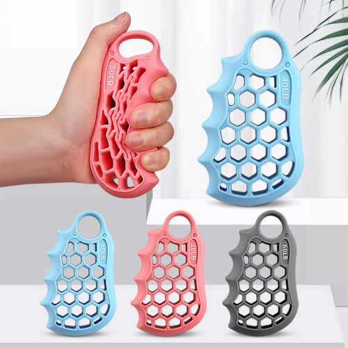 Silicone Finger Exerciser Grip Strength Trainer 60LB Grey for Office 2