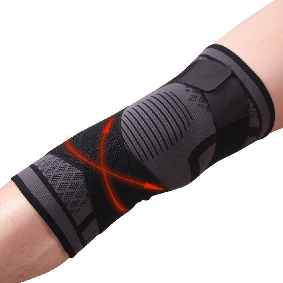 Adjustable Knee Support For Sports, Compression Knee Brace With Anti-Slip System And Silicone Bands Offers Patella Stability, Ergonomic Design Ensures
