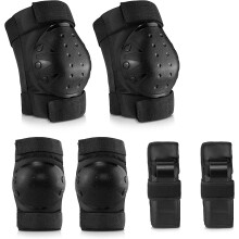 Versatile Protection Gear For Multi-Sport Use, Skateboard Pads With Adjustable Fit, Elbow Pads And Wrist Guards, Breathable Design For Skateboarding C