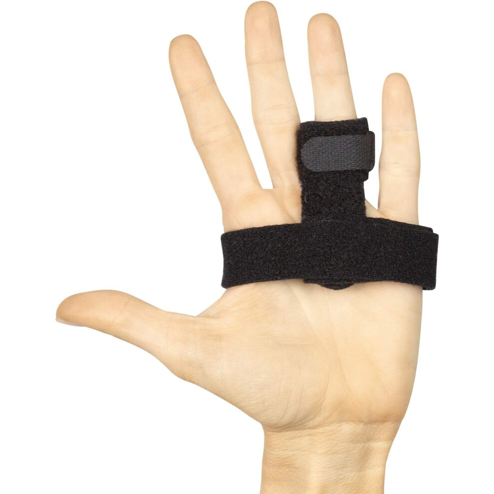 Finger Support Brace with Trigger Finger Splints, Adjustable Aluminum Fixation Plate for Secure Stabilization, Breathable Neoprene for Unmatched Comfo