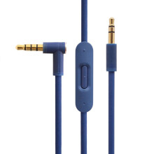 Cabo com conectores banhados a ouro, cabo de áudio de substituição para fones de ouvido Beats Solo/Studio/Pro, operação mãos-livres com