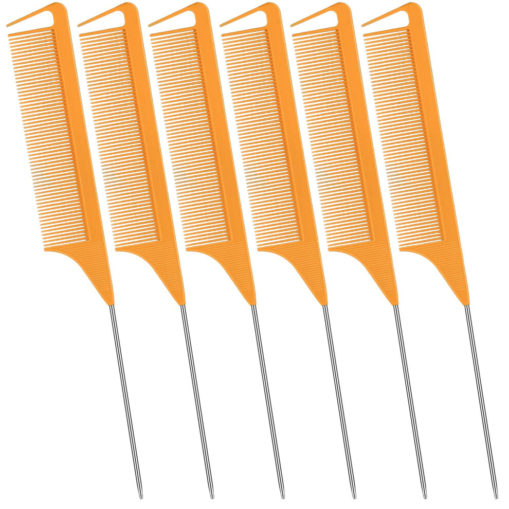 Teasing Combs, Professional Metal Rat Tail Combs With Heat Resistant And Anti-Static Properties, Ergonomically Designed For Stylists And Braiders,