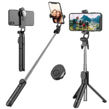 Perfektion für unterwegs: Vielseitiges Selfie-Stick-Stativ für den modernen Entdecker – mit kabelloser Fernbedienung und ausziehbarer Stange,
