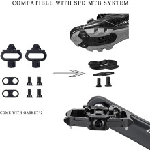 Dwustronne pedały do kolarstwa górskiego, szeroka platforma i lekkie aluminiowe pedały SPD z samoblokującym mechanizmem pedałowania
