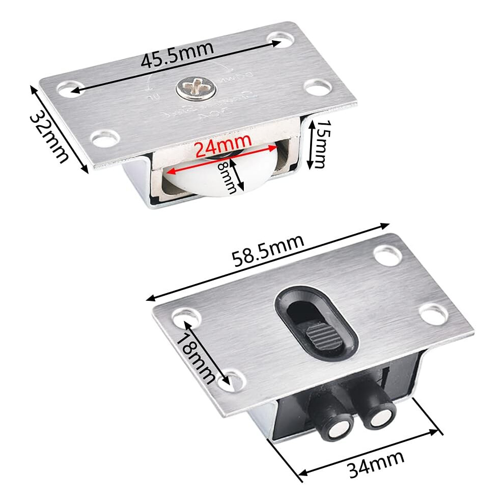 Heavy Duty Furniture Sliding Hardware, Solid Brass Construction Smooth Rolling Noise Reduction Easy Installation For Cabinet Closet Wardrobe And 9169997175397