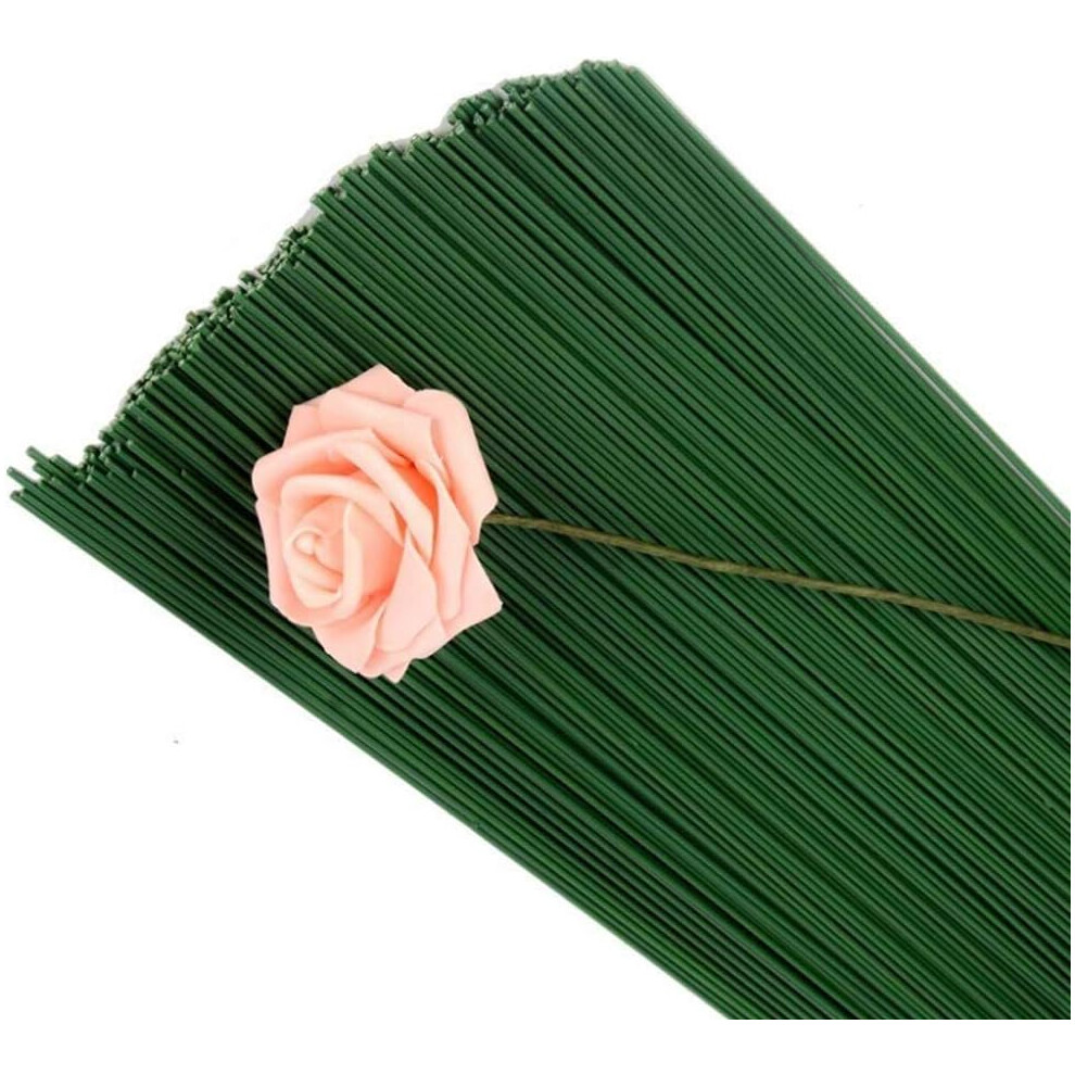 Imagination's Canvas, Flexible Sturdy Reinforcement Floral Stem Wire For Holiday Crafts Creative Endeavors, Dark Green Bulk Pack Of 100 Pieces 9173940386266