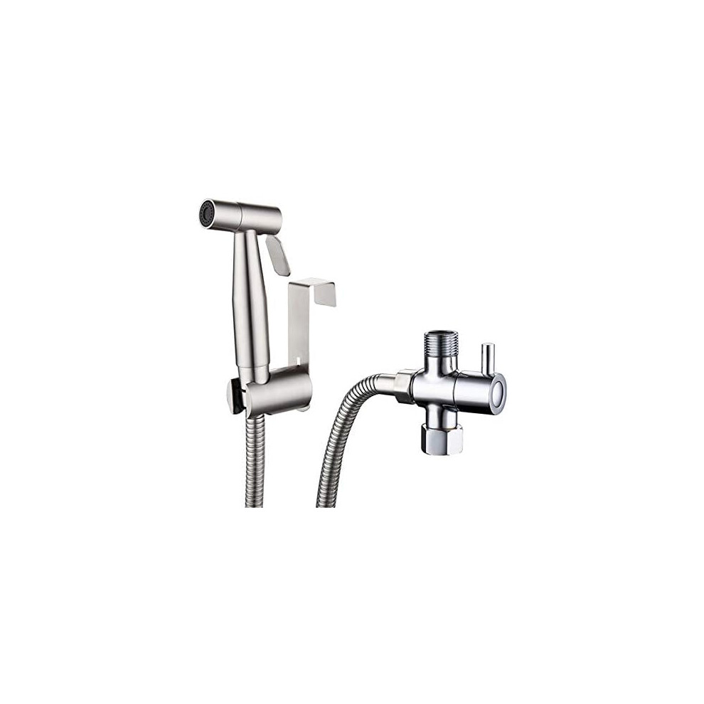 Detachable Spray Nozzle Bidet Sprayer, Hygienic Choice For Stainless Steel Easy Install Adjustable Water Pressure Toilet Sprayer With Explosion-Proof 9173940386020