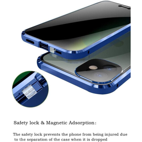 Αποκλειστική μαγνητική θήκη για iPhone12Pro Max, διαφανές πίσω κάλυμμα με κλειδαριά 2