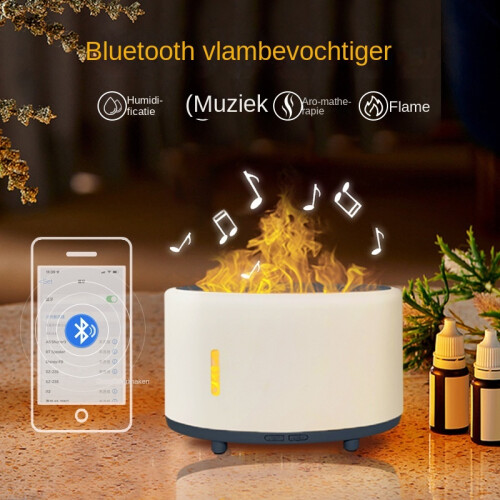 (5v lichte houtnerf model Bluetooth) Bluetooth muziek vlam luchtbevochtiger 200ml 1
