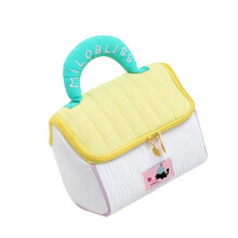 Trousse de maquillage de grande capacité, trousse de-Jaune
