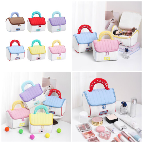 Handheld-Make-up-Tasche, Reise-Kosmetiktasche, große-Blau 2