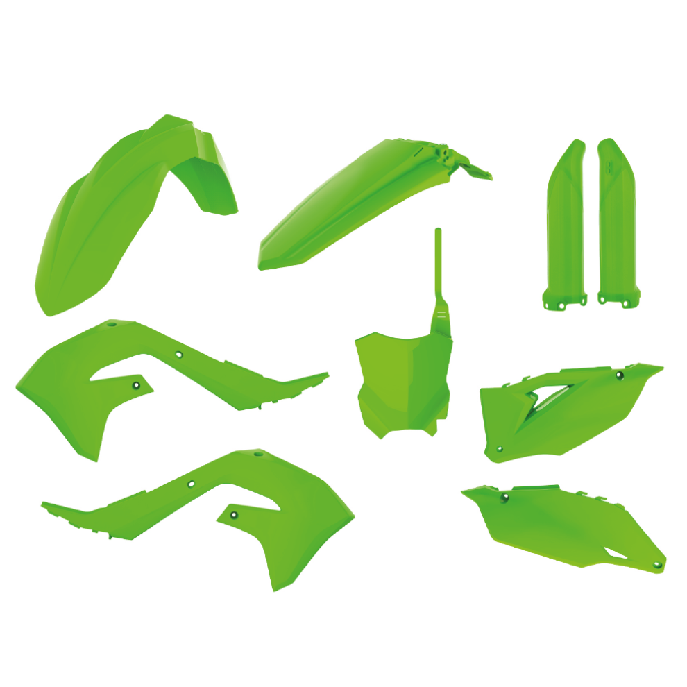 Polisport Plastics Kit - Kawasaki Kxf250 2021-23, Kxf450 2019-23 - Lime