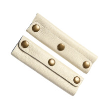 1 paire de poignées de sac en cuir PU souple, manchon de-Beige
