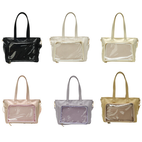 Sac à main Transparent tendance avec sangle-violet clair 1