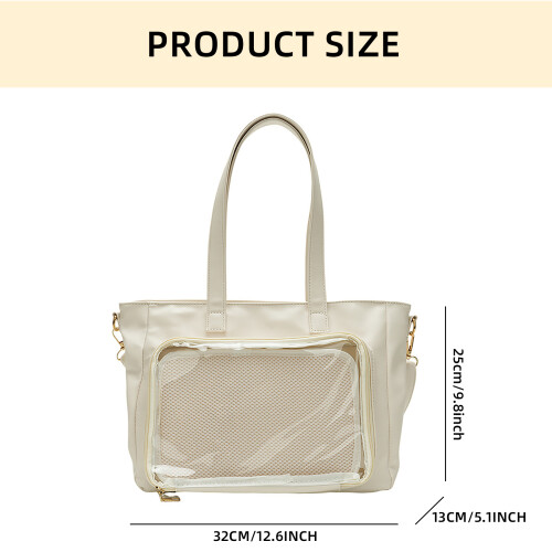 Sac à main Transparent tendance avec sangle-violet clair 2