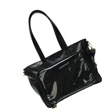 Sac à main transparent et simple pour filles, sac à-Noir