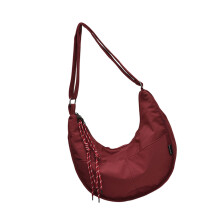 Sac à bandoulière unisexe à la mode, couleur unie, sac à-Rouge