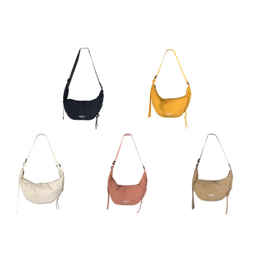 Sac en forme de croissant unisexe décontracté, avec-Beige 1