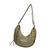 Sac à bandoulière minimaliste de couleur unie avec sangle-Vert