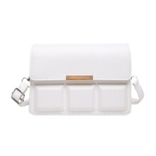 Sac à bandoulière carré Compact pour femmes et filles,-Blanc