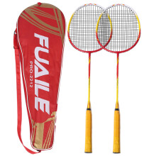 Professionelt badmintonketchersæt i let og holdbart kulfibermateriale med skridsikkert håndtag til udendørs og indendørs spil