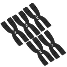 Schläger-Gewichtsbänder aus Silikon 0,5 g für Tennis & Badminton – Bar Black, 5er-Pack