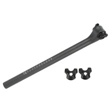Canote de selim em fibra de carbono para bicicleta, leve e durável, com design de offset de 20 graus, escala clara e boa absorção de impactos.