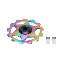 CNC Machined Rear Derailleur Pulley, Aluminum Sealed Bearing Jockey Wheel, Anti-Rust Bike Derailleur Accessories Compatible with Multiple Speed System