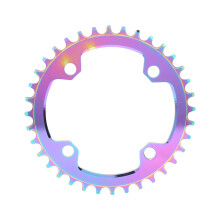 Narrow Wide Chainring For Mountain Bike, Single Speed Round Oval Chainwheel With Bcd Specification 7075 Aluminum Alloy Anti Drop Design Lightweight An