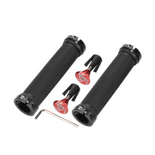 Ergonomic Design Anti Slip Handlebar Grips Comfortable Bike Bicycle Motorcycle Hand Grips With Aluminum Alloy Lock Ring Universal Compatible Ergonomic