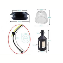 Kit completo de repotenciación del sistema de combustible, arandela de línea de combustible de látex flexible y duradera para un rendimiento