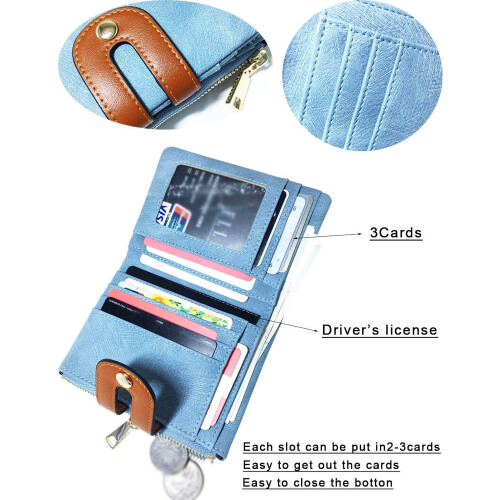 Women's Wallet With RFID Blocking Technology, Genuine Leather Bifold For Everyday Carry 2