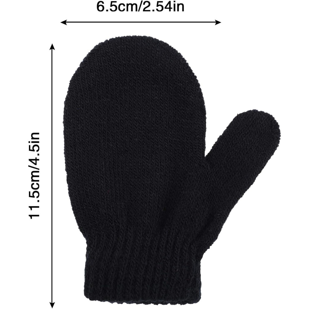 Toddler Mittens for Kids, Winter Warm Gloves Knitted Gloves Soft and Breathable Stretchable Gloves, Full Finger Mitten with Decorative Effects for