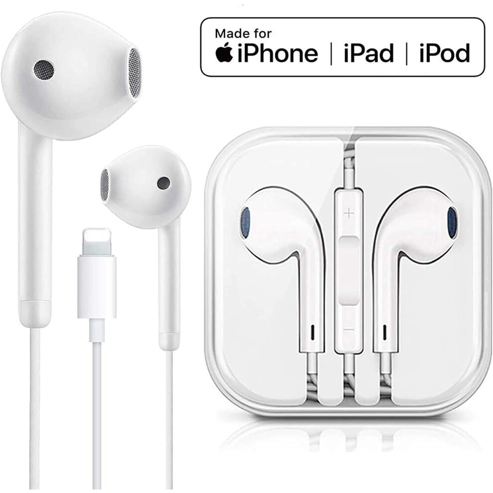 Studio-Quality Performance Earphones, Lightning Connector Wired With Mfi Certification For Iphone, Noise Canceling For Clear Sound, Wide 9340959549207