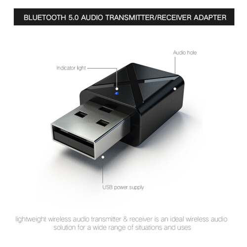 Επαναστατικός δέκτης πομποδέκτη Bluetooth 5.0 με υποδοχή ήχου 3,5 mm, ασύρματος 1